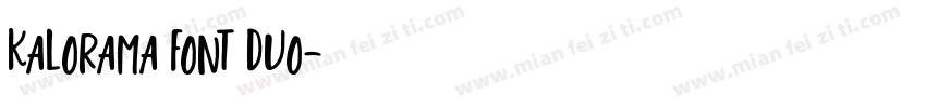 Kalorama Font Duo字体转换